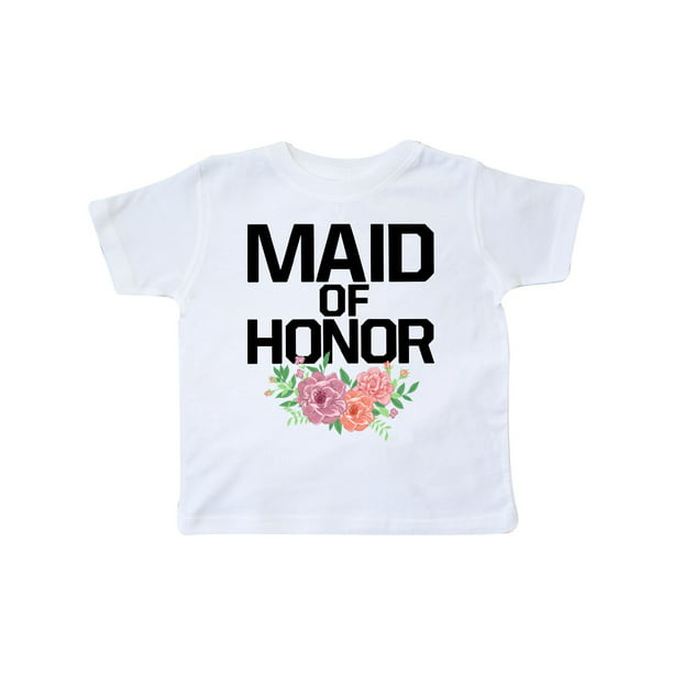 inktastic Maid of Honor with Flower Illustration Toddler T-Shirt 